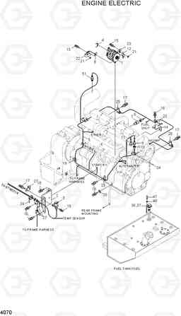 4070 ENGINE ELECTRIC HL740-3(#0848-), Hyundai