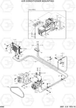 4090 AIR CONDITIONER MOUNTING HL740-3(#0848-), Hyundai