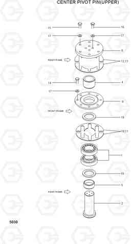 5030 CENTER PIVOT PIN(UPPER) HL740-3(#0848-), Hyundai