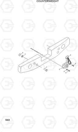 5040 COUNTERWEIGHT HL740-3(#0848-), Hyundai