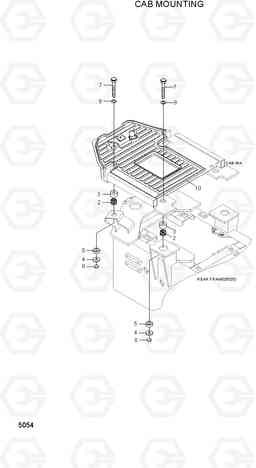 5054 CAB MOUNTING HL740-3(#0848-), Hyundai