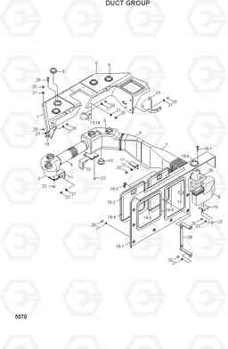 5070 DUCT GROUP HL740-3(#0848-), Hyundai