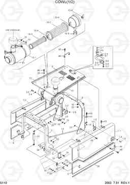 5110 COWL(1/2) HL740-3(#0848-), Hyundai