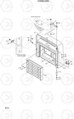 5111 COWL(2/2) HL740-3(#0848-), Hyundai
