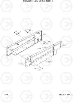 5114 COWL(3/4, LOW NOISE, #0864-) HL740-3(#0848-), Hyundai