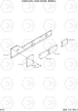 5115 COWL(4/4, LOW NOISE, #0864-) HL740-3(#0848-), Hyundai