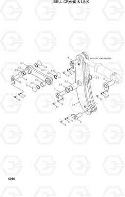 6010 BELL CRANK & LINK HL740-3(#0848-), Hyundai