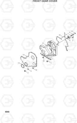 8080 FRONT GEAR COVER HL740-3(#0848-), Hyundai