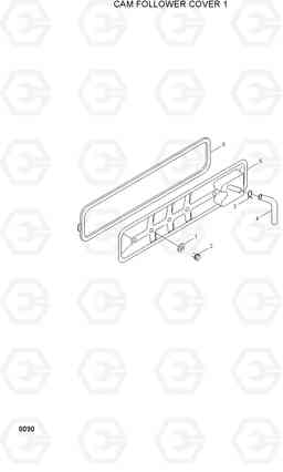 8090 CAM FOLLOWER COVER 1 HL740-3(#0848-), Hyundai