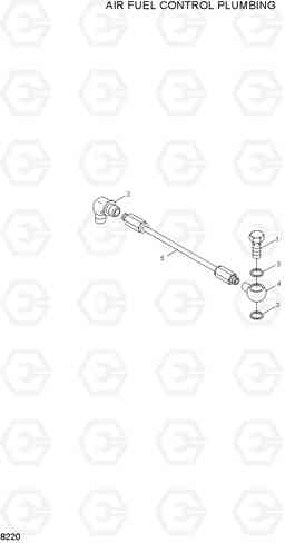 8220 AIR FUEL CONTROL PLUMBING HL740-3(#0848-), Hyundai