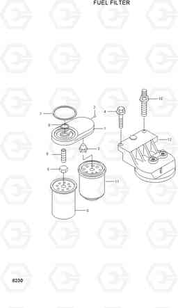 8230 FUEL FILTER HL740-3(#0848-), Hyundai