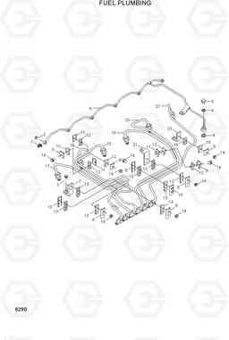 8290 FUEL PLUMBING HL740-3(#0848-), Hyundai