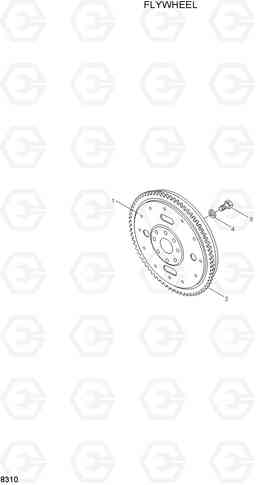 8310 FLYWHEEL HL740-3(#0848-), Hyundai