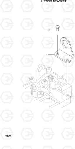 8320 LIFTING BRACKET HL740-3(#0848-), Hyundai