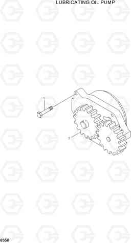 8350 LUBRICATING OIL PUMP HL740-3(#0848-), Hyundai