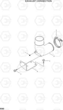 8580 EXHAUST CONNECTION HL740-3(#0848-), Hyundai