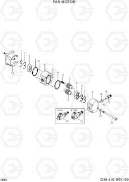 1032 FAN MOTOR HL740-7, Hyundai