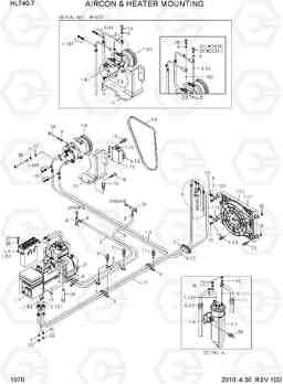 1070 AIRCON & HEATER MOUNTING HL740-7, Hyundai