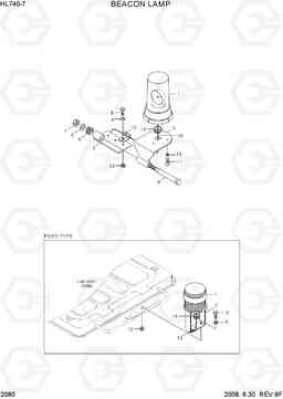 2080 BEACON LAMP HL740-7, Hyundai