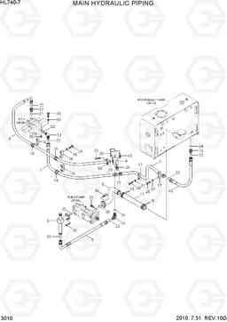 3010 MAIN HYDRAULIC PIPING HL740-7, Hyundai