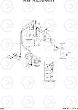 3030 PILOT HYDRAULIC PIPING 2 HL740-7, Hyundai