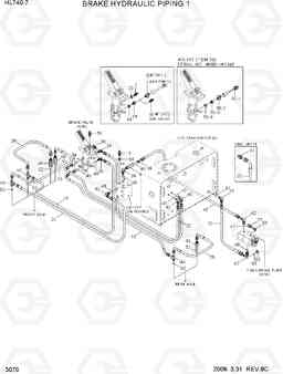 3070 BRAKE HYDRAULIC PIPING 1 HL740-7, Hyundai