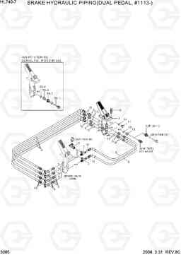 3085 BRAKE HYDRAULIC PIPING(DUAL PEDAL) HL740-7, Hyundai