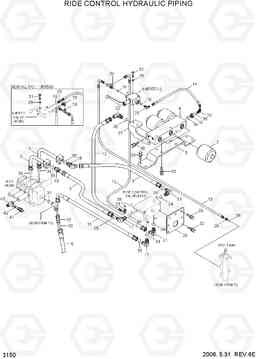 3150 RIDE CONTROL HYDRAULIC PIPING HL740-7, Hyundai