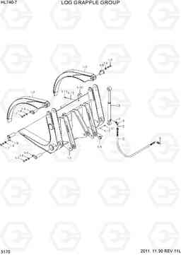 3170 LOG GRAPPLE GROUP HL740-7, Hyundai