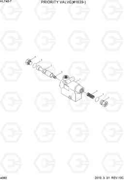 4092 PRIORITY VALVE(#1639-) HL740-7, Hyundai