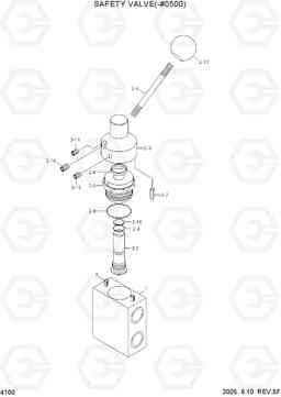 4100 SAFETY VALVE(-#0500) HL740-7, Hyundai