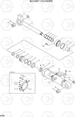 4140 BUCKET CYLINDER HL740-7, Hyundai