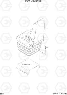 5140 SEAT MOUNTING HL740-7, Hyundai