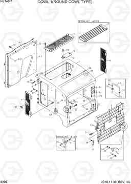 5205 COWL 1(ROUND COWL TYPE) HL740-7, Hyundai