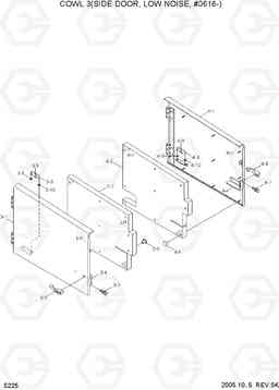 5225 COWL 3(SIDE DOOR, LOW NOISE, #0616-) HL740-7, Hyundai