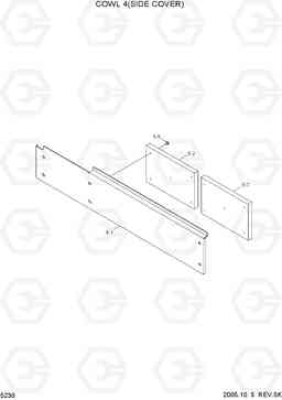 5230 COWL 4(SIDE COVER) HL740-7, Hyundai