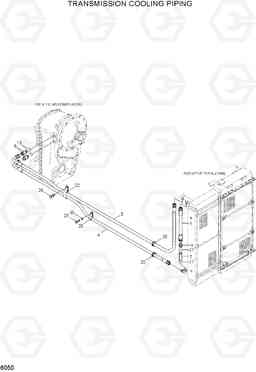 6050 TRANSMISSION COOLING PIPING HL740-7, Hyundai