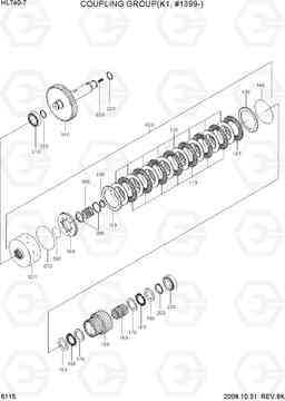 6115 COUPLING GROUP(K1, #1399-) HL740-7, Hyundai