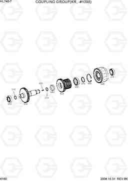 6160 COUPLING GROUP(KR, -#1398) HL740-7, Hyundai