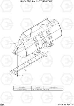 7031 BUCKET(2.4M3, CUTTING EDGE) HL740-7, Hyundai