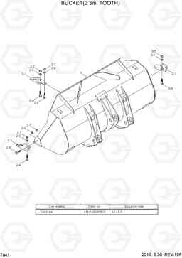 7041 BUCKET(2.3M3, TOOTH) HL740-7, Hyundai