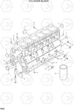 9030 CYLINDER BLOCK HL740-7, Hyundai