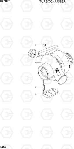 9490 TURBOCHARGER HL740-7, Hyundai