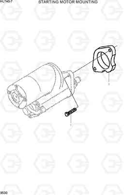 9530 STARTING MOTOR MOUNTING HL740-7, Hyundai