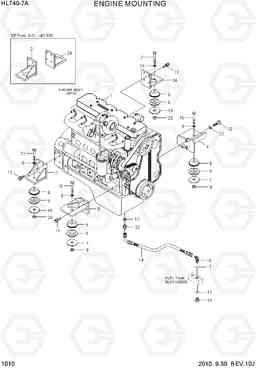 1010 ENGINE MOUNTING HL740-7A, Hyundai