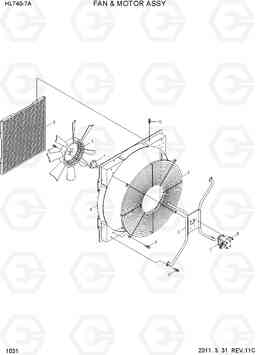 1031 FAN & MOTOR ASSY HL740-7A, Hyundai