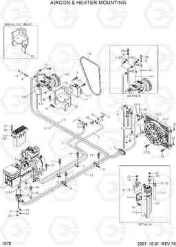 1070 AIRCON & HEATER MOUNTING HL740-7A, Hyundai