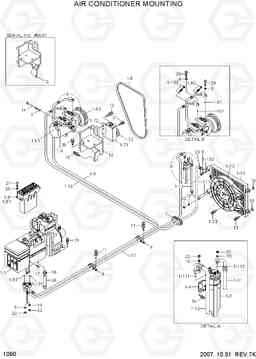 1090 AIR CONDITIONER MOUNTING HL740-7A, Hyundai