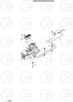 1110 HEATER MOUNTING HL740-7A, Hyundai