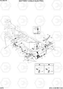 2070 BATTERY CABLE ELECTRIC HL740-7A, Hyundai